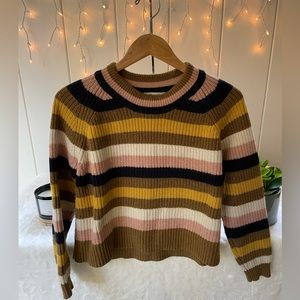 Madewell Striped Tilden Pullover Sweater Size XS